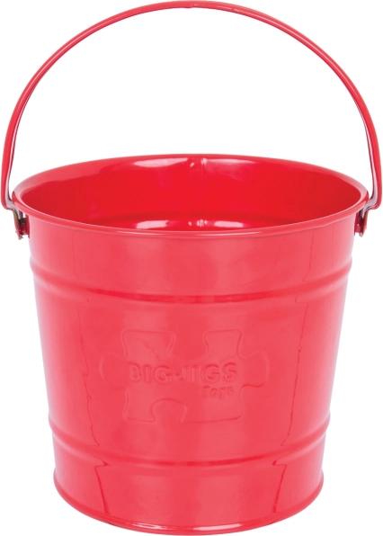 Bigjigs Toys gyermek fém vödör – piros