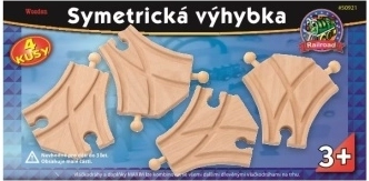 Szimmetrikus váltók fa vonatpályákhoz