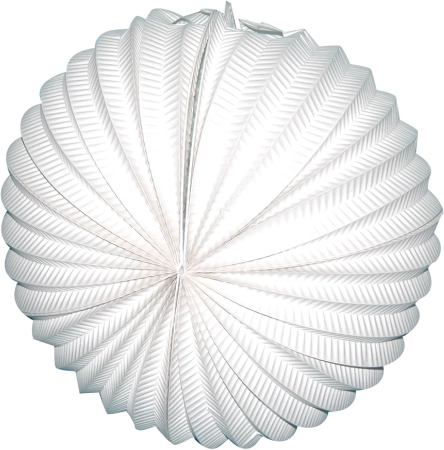 Fehér, kerek lampion 25 cm