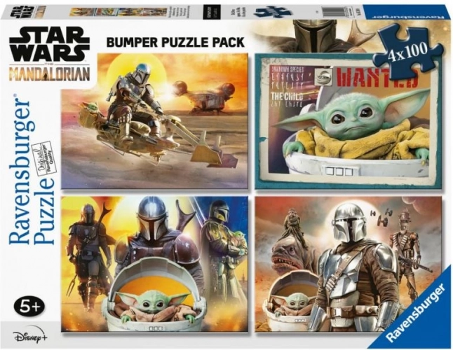 RAVENSBURGER Puzzle Star Wars: Mandalorian 4×100 darab