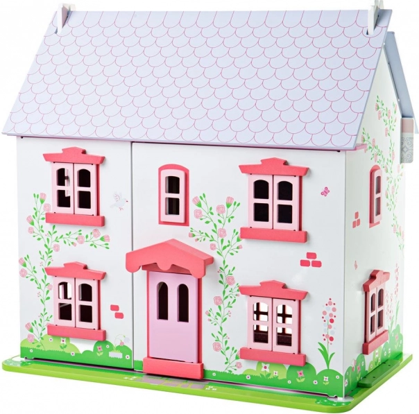 Rózsaszín babaház Bigjigs Toys