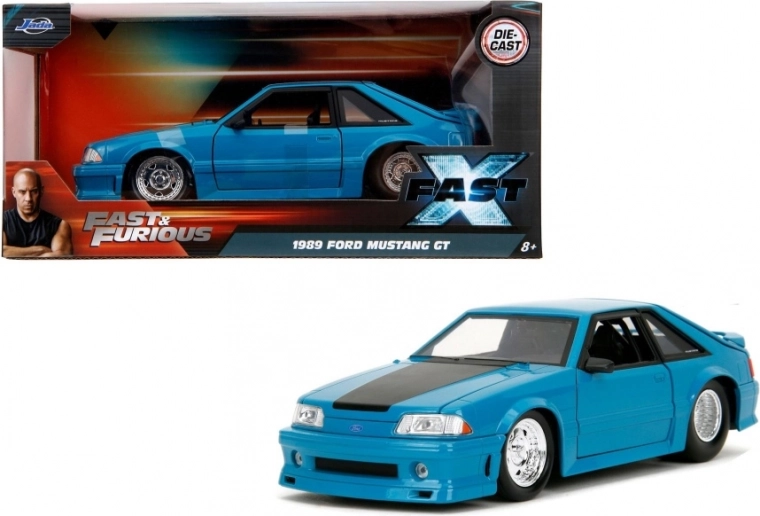1989 Ford Mustang GT 1:24 a Jada Toys-tól – Fast & Furious 10 licencelt modell