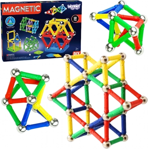 Woopie mágneses építőkockák 3D, 58 db