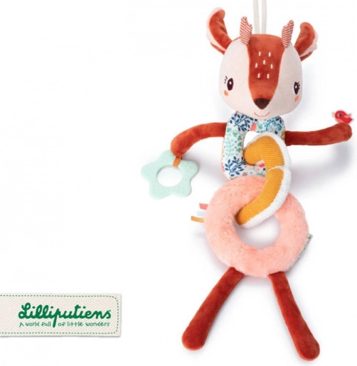 Lilliputiens aktív érzékelő babakocsilánc – őzike Stella, 6 hó+