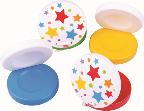 bigjigs toys kasztanyetták csillagokkal – kék