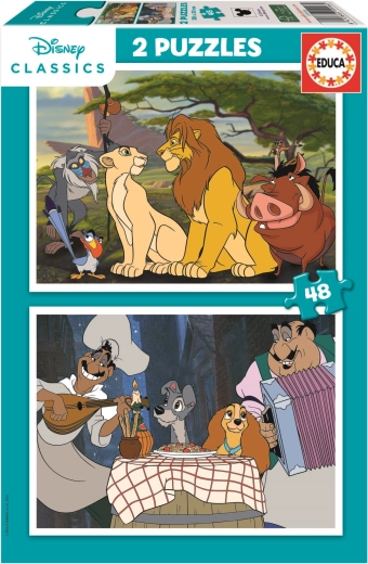 Educa Puzzle Disney Állatok 2x48 darabos