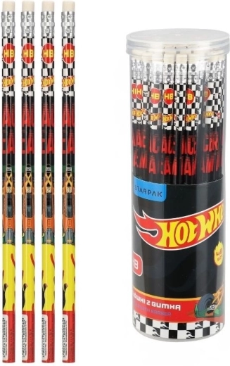 Hot Wheels HB grafitceruza radírral – 1 db