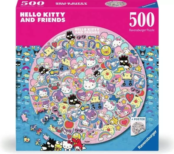 Ravensburger kerek Hello Kitty puzzle 500 darab