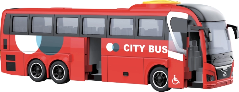 City Service Car városi busz 1:16 piros