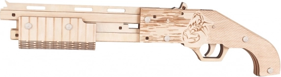 Woodcraft fa 3D puzzle gumicsúzli Mossberg