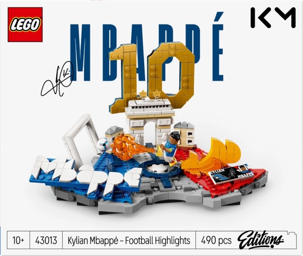 Kylian Mbappé minifigura akciópózban