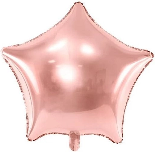 Rose gold csillag alakú fóliaballon 48 cm - 1 db