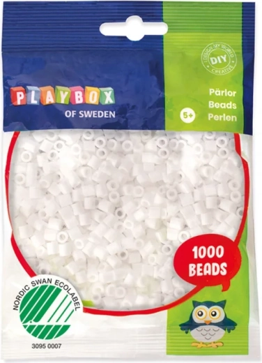 Playbox vasalható gyöngyök fehérek 1000 db