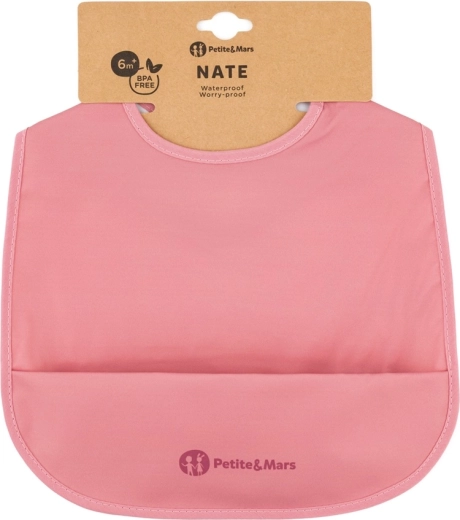 Petite&Mars PU előke Nate dusty rose 6 hó+