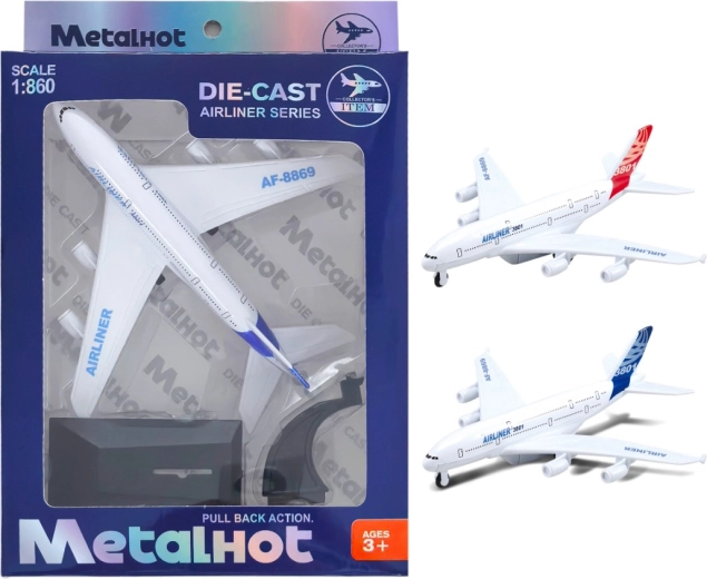 Fém repülőgépmodell Airliner MetalHot 1:860 visszahúzós meghajtással