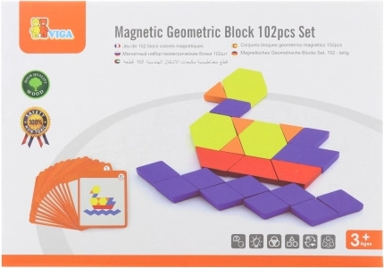 Mágneses mozaik - geometriai blokkok