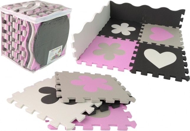 EVA habszivacs oktató puzzle szőnyeg babáknak, 25 darab
