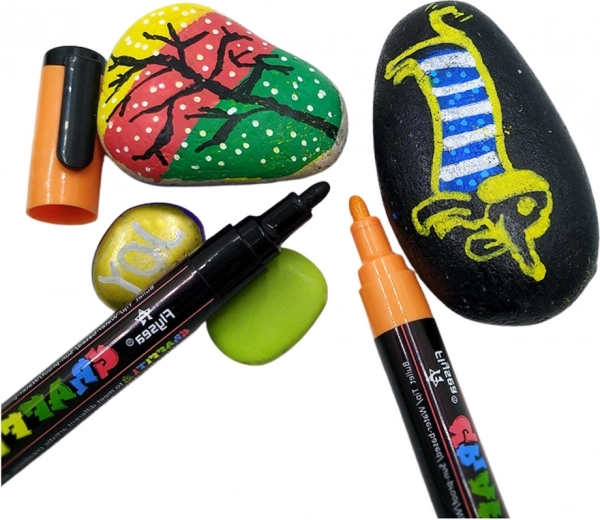 Akril filctoll-készlet, intenzív színek, 12 db