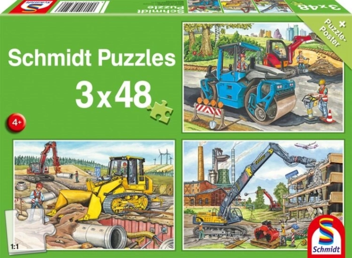 SCHMIDT puzzle az építkezésen 3×48 darabos