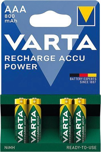 Varta AAA 800 mAh újratölthető mikroceruza elemek (4 db)
