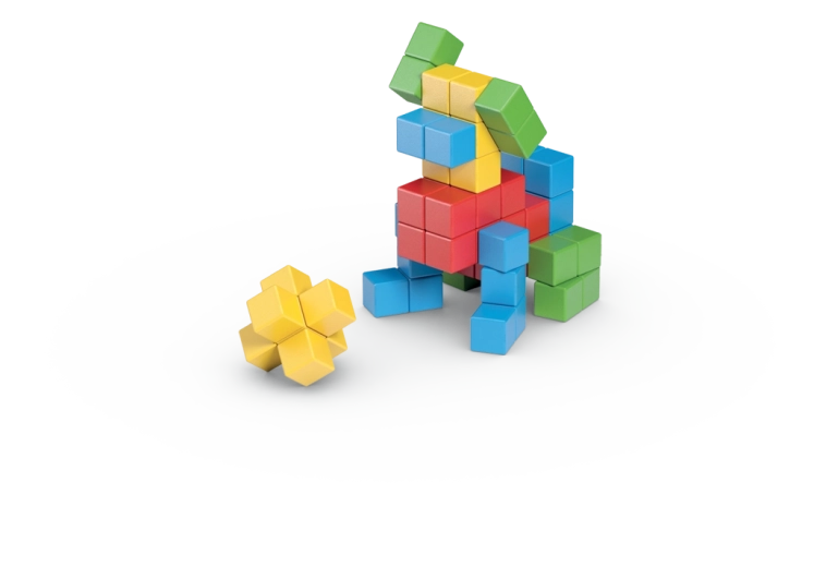 64 színes kocka a végtelen kreativitáshoz