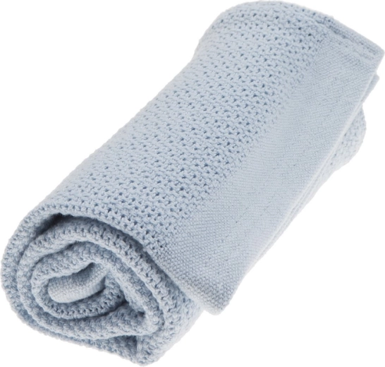 VINTER & BLOOM organikus pamut takaró Soft Grid True Blue