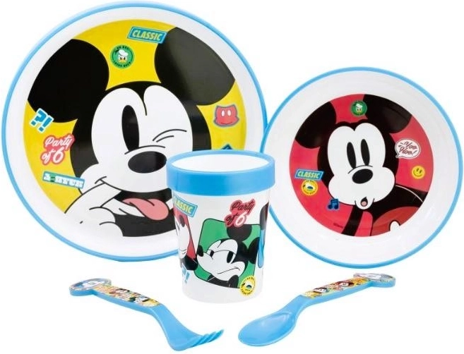Mickey Mouse műanyag étkészlet 5 db - 1 db