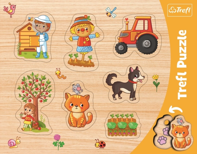 TREFL Fa beillesztő puzzle – Farm