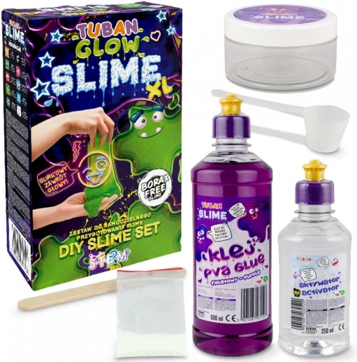 TUBAN slime készlet XL – világít a sötétben