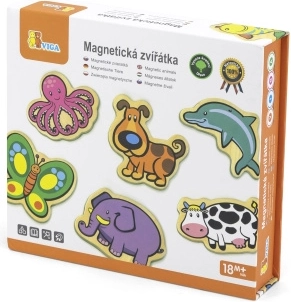 Fa mágnesek gyerekeknek Állatkák - 20 darabos készlet