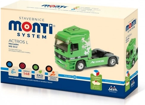 Összeszerelhető Actros L modell 1:48 méretarányban - zöld