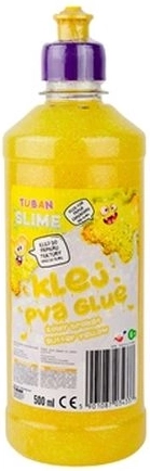 Tuban csillámos PVA ragasztó 500 ml – sárga
