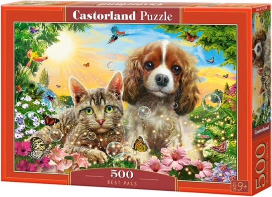 500 darabos puzzle – Legjobb barátok – macska és kutya