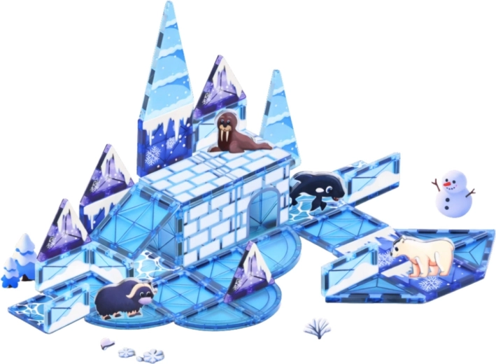 Áttetsző kék panelek, mint a jég