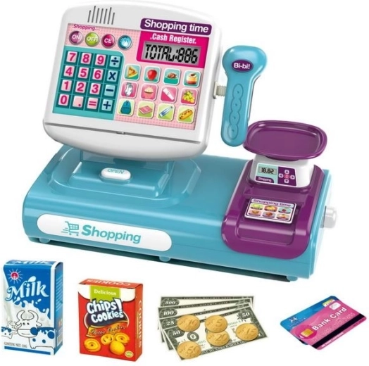 Működő számológép és LCD kijelző