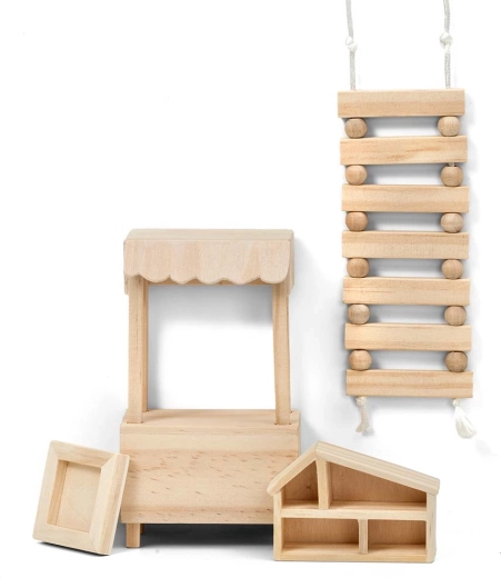 DIY kiegészítők természetes fából, kreatív befejezésre készen