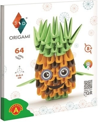 Szórakoztató 3D origami készlet – Ananász gyerekeknek