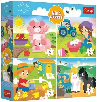 Puzzle Állatkák a Faluban