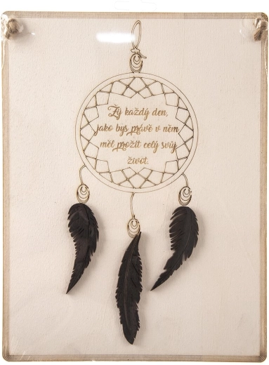 Fából készült tábla motivációs felirattal „Élj minden…” 20 × 27 cm