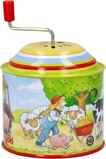 Játékszekrény farmás mintával