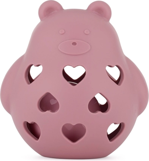 Petite&Mars szilikon csörgő és rágóka Bear Basil dusty rose