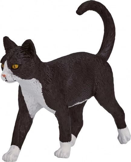 Mojo fekete‑fehér macska figura