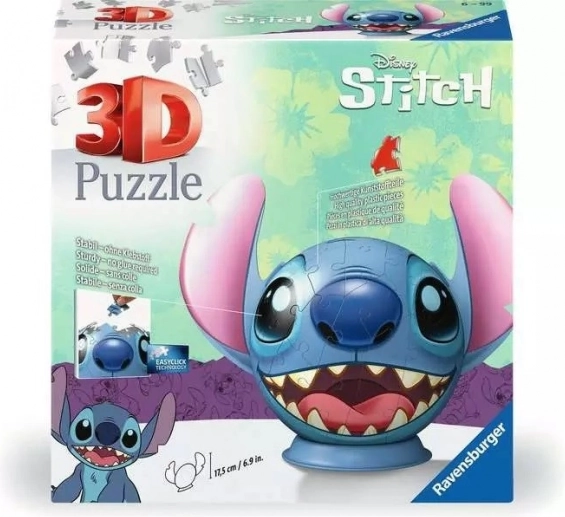 Ravensburger 3D Puzzleball Stitch fülekkel