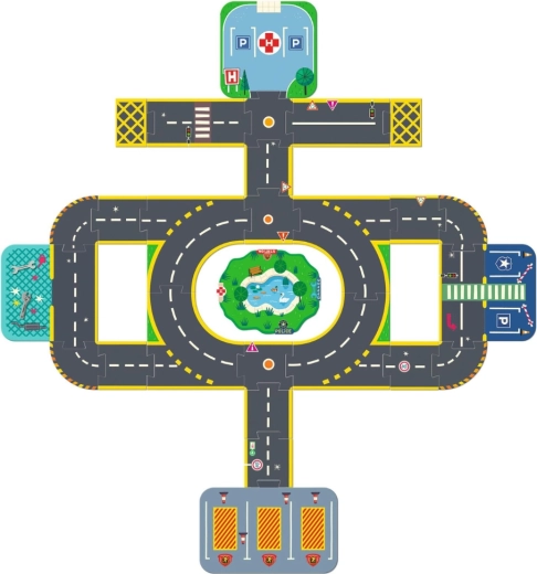 Nagy körforgalom és heliport