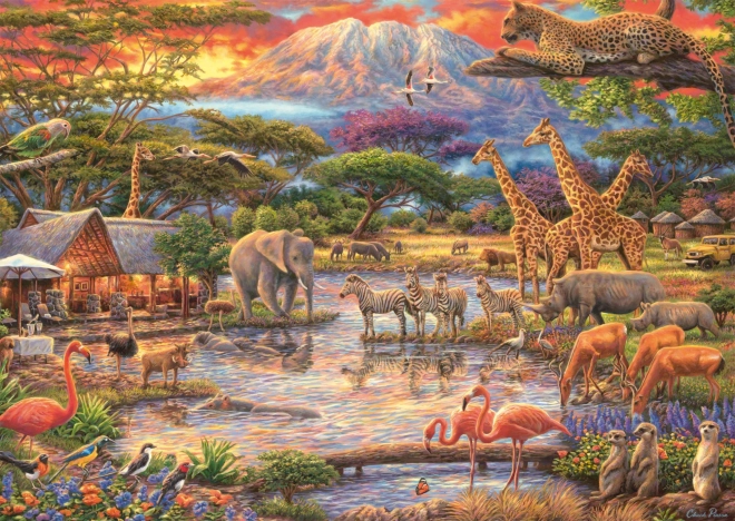 Puzzle Kilimandzsáró alatti paradicsom 500 darab SCHMIDT-től