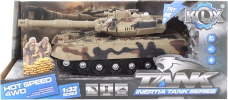 Bezsínű, lendkerekes, elemes tank