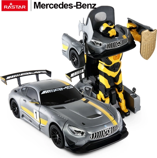 Rastar RC autó és robot 2 az 1-ben Mercedes‑AMG GT3 1:14 szürke