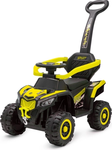 Baby Mix Ruggy sárga elektromos futóbicikli vezetőrúddal gyermekeknek