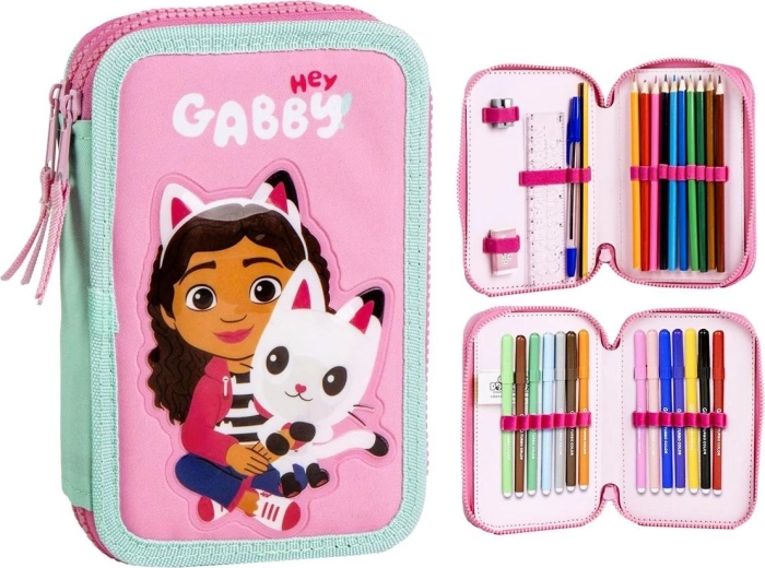 Felszerelt, háromszintes tolltartó Gabby’s dollhouse - 1 db