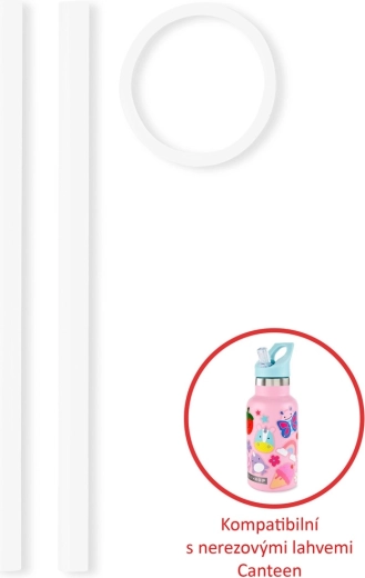 Pótszívószálak SKIP HOP rozsdamentes palackhoz, 2 db